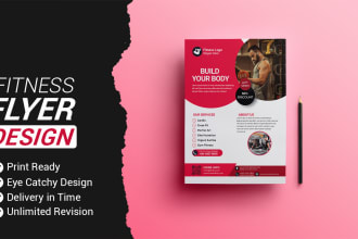 professional gym flyer and postcard design for your business