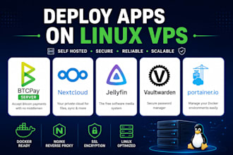 setup self hosted applications on linux vps with docker