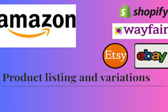 create amazon product listing and variation or fix amazon listing