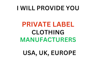 find manufacturers, suppliers for your clothing business