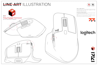 create flawless vector line art illustration, drawing of your product or image