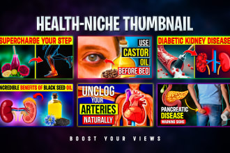 create health niche thumbnail design