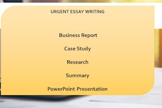 do urgent essay writing, business report, case study, ppt, research