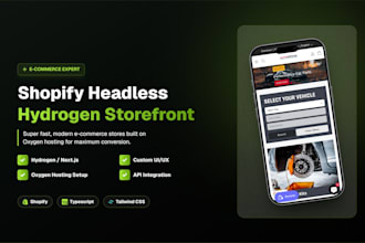 build shopify store or hydrogen storefront with oxygen hosting