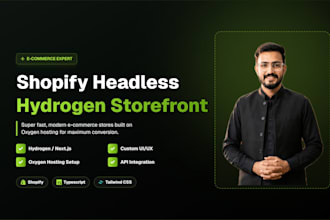 build shopify store or hydrogen storefront with oxygen hosting