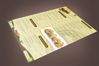 design captivating food menu restaurant menu