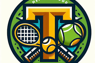 provide unique premium tennis club logo design