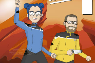 draw a custom star trek portrait from photo