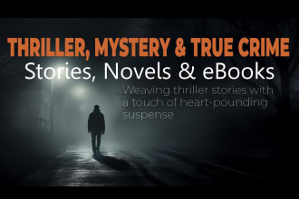 ghostwrite a gripping thriller, mystery, horror story, novel, ebook