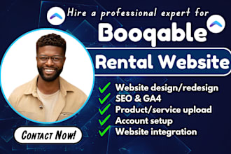 setup booqable online rental website design, online booking booqable website SEO