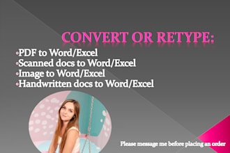 convert PDF to word, to excel, image to word or PDF