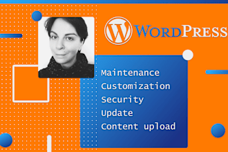 do wordpress website maintenance, upload content and updates