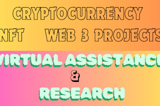 be your web 3, nft and cryptocurrency virtual assistant, research assistance