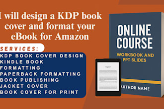 design a KDP book cover and format your ebook for amazon kindle, publishing tips