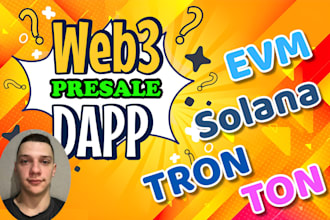 develop launchpad, presale, staking on evm, solana, ton and tron