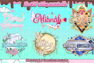 do design cool spooky elegantt sweet logo for vtuber  streamer