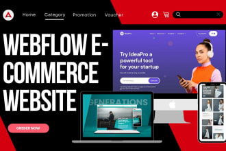 do webflow ecommerce website design redesign webflow website
