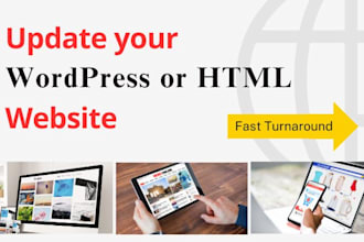 update your wordpress or HTML website