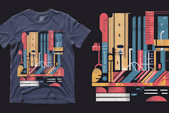 make tshirt design in modern streetwear style