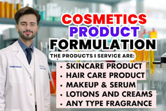 professional cosmetic formulation for skincare and haircare product as a chemist
