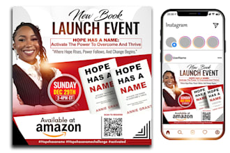 design best book release or book launch flyer within 4hrs