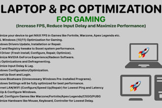 optimize, tweak, repair, fix, overclock your pc laptop for gaming and streaming