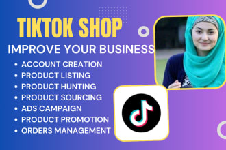 tiktok shop VA of private label pl, wholesale product research,listing,ads,tts