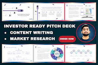 be your pitch deck presentation designer and writer