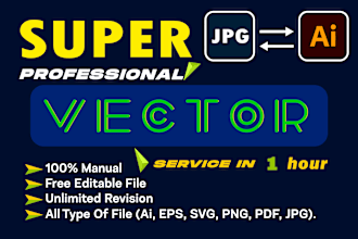 do logo or image vector trace, recreate, redraw and remake in high resolution