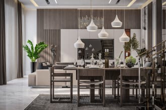 create a unique living room interior design with 3ds max and revit