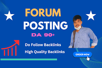 provide you with 100 backlinks to forum posts, high da 90