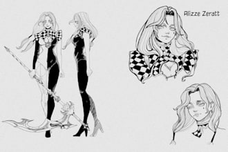 make character sheet for you in anime style