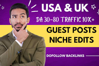 publish USA and UK guest posts on high quality blogs