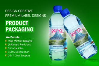 do water bottle label design, bottle label beverage label