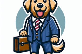 do unique dog mascot logo design one day