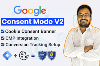 setup google cookie consent mode v2, cookie consent banner, gdpr or ccpa