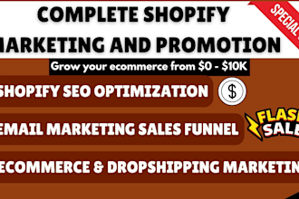do etsy shop promotion, organic website traffic and increase shopify sales