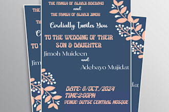 design a wedding, engagement,birthday,save the date invitation