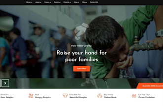 design charity website, nonprofit website ngo website donation website wix