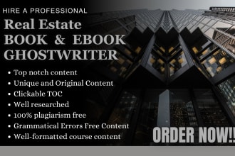 write real estate ebook, finance, business lead magnet ebook writing