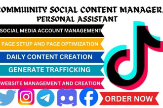 be your personal assistant, telegram community social content manager