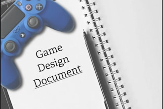 create detailed game design document, game blueprint, game story, high level gdd