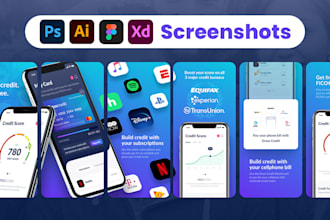 design screenshots icon for app store or play store