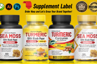 do supplement label design, product label packaging your brand