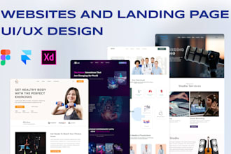do clean professional web landing page UI UX design