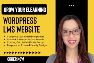 develop wordpress lms website, build wordpress elearning website with learndash