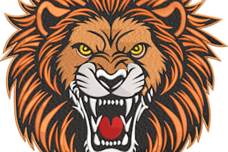 do embroidery digitizing, digitize image logo for embroidery patch design in dst