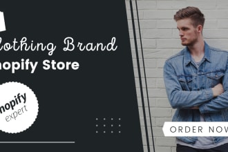 design shopify website clothing brand, single product shopify store