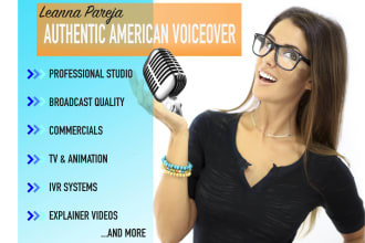 record a professional female american voiceover
