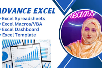 create professional excel dashboard, excel spreadsheet, charts and graphs